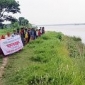 নড়াইলের কালিয়ায় বালু উত্তোলন বন্ধসহ ইজারা বাতিলের দাবিতে মানববন্ধন