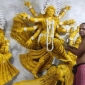 পাইকগাছায় সোনা রঙের প্রতিমা নজর কাড়ছে দর্শনাথীদের