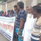 পাইকগাছায় ভুমিহীন সংগঠনের মানববন্ধন ও স্মারকলিপি প্রদান